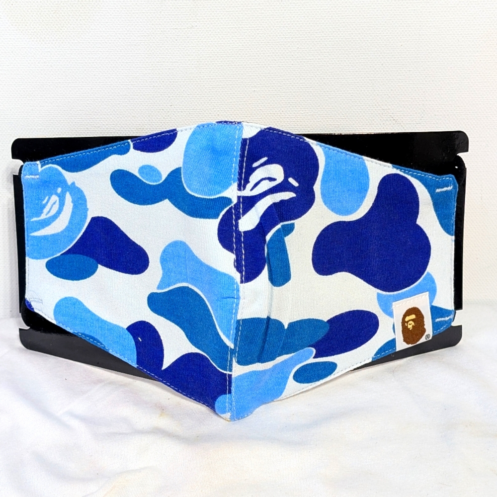 Genuine BAPE A Bathing Ape Face Mask ABC Psyche Bluw Camo Authentic
